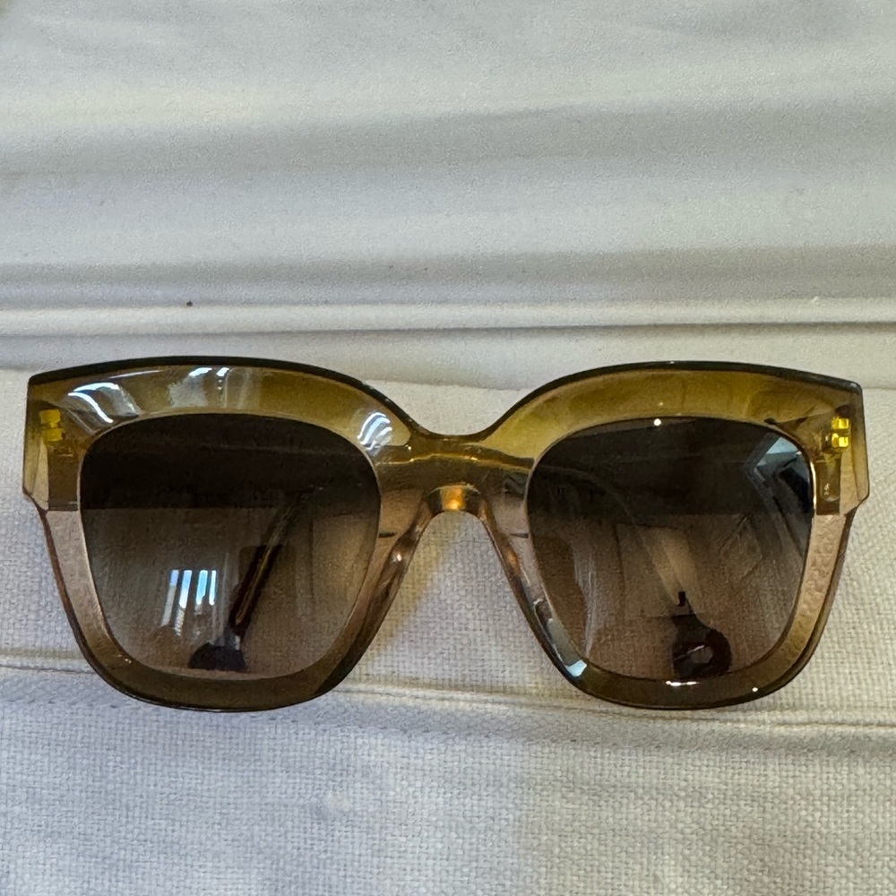 Nathalie Blanc Sunglasses OP72 LA GRANDE ZAZA 499 Brown Fade with Gradient Brown